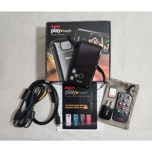 Kodak Play Touch Zi10 HD Video And 5MP Still Camera With Accessories Pre-owned